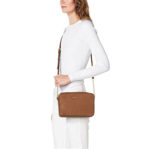 michael kors largecrossbody jet set|Michael Kors saffiano jet set.